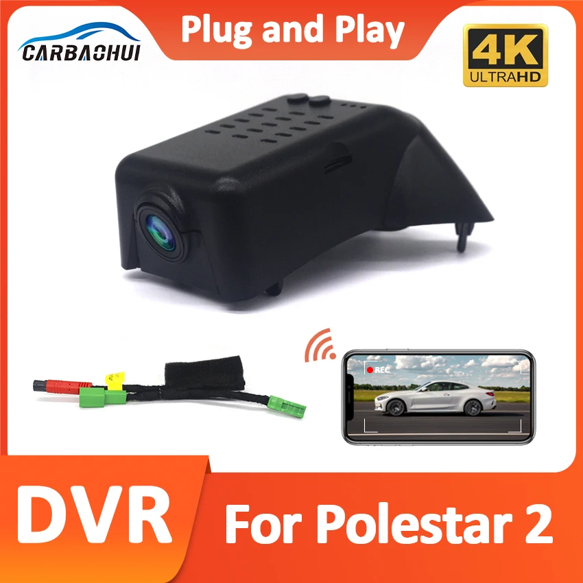 

4K UHD 2160P For Volvo Polestar 2 2020 2021 2022 2023 Dash Cam Car Camera Recorder Dashcam WIFI Car Dvr Wireless DashCam