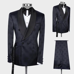 Gentleman Wedding Men Suits Glen Check Slim Fit Tailor-Made New Groom 2-Pieces Formal Occasions Party Singer Size Customized