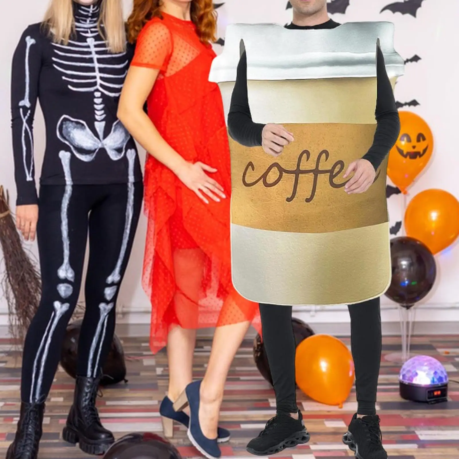 Kerst koffiekostuum Leuke Halloween jumpsuit voor verjaardagen evenementen cadeau