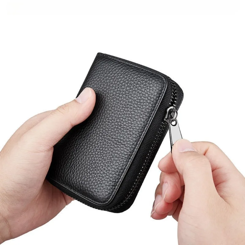 20 Slot RFID Blocking Card Holder Men Large Capacity Anti Magnetic Wallet Credit ID Driver License Organizer