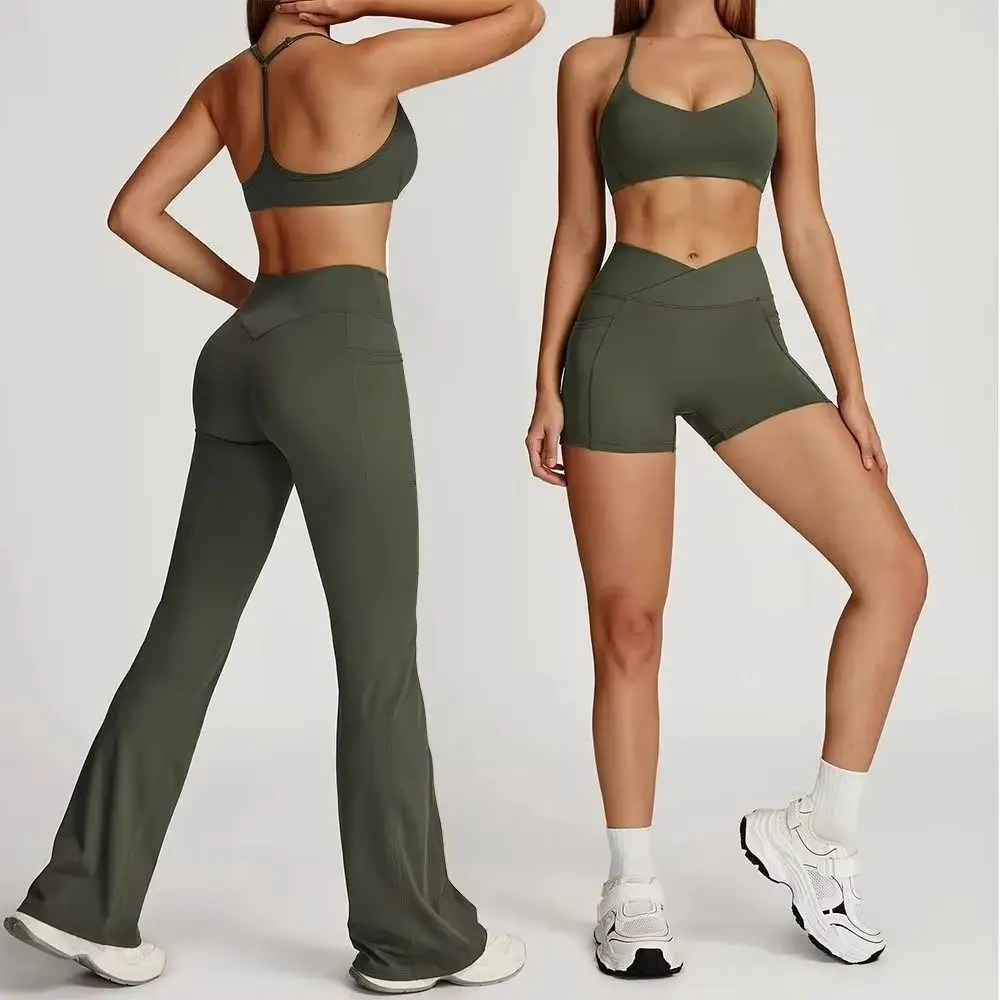 اليوغا مجموعة 2 قطعة طويلة الأكمام النساء الصالة الرياضية مجموعة ملابس لليوجا التجفيف السريع رياضية تشغيل طماق تجريب الرياضة المحاصيل الأعلى النساء #2