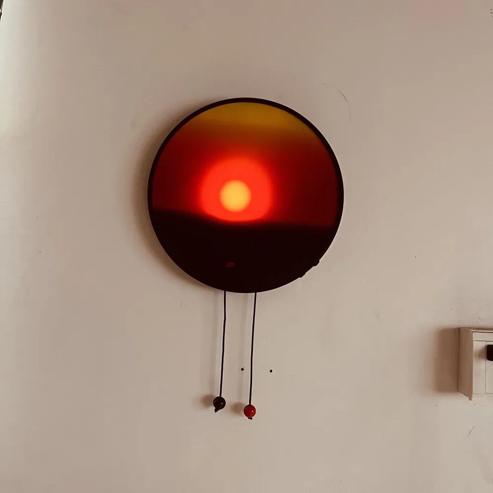 Carregamento usb lâmpada de parede quarto atmosfera pôr do sol lâmpada criativa levantamento nascer do sol luz da noite decoração interior arte pintura