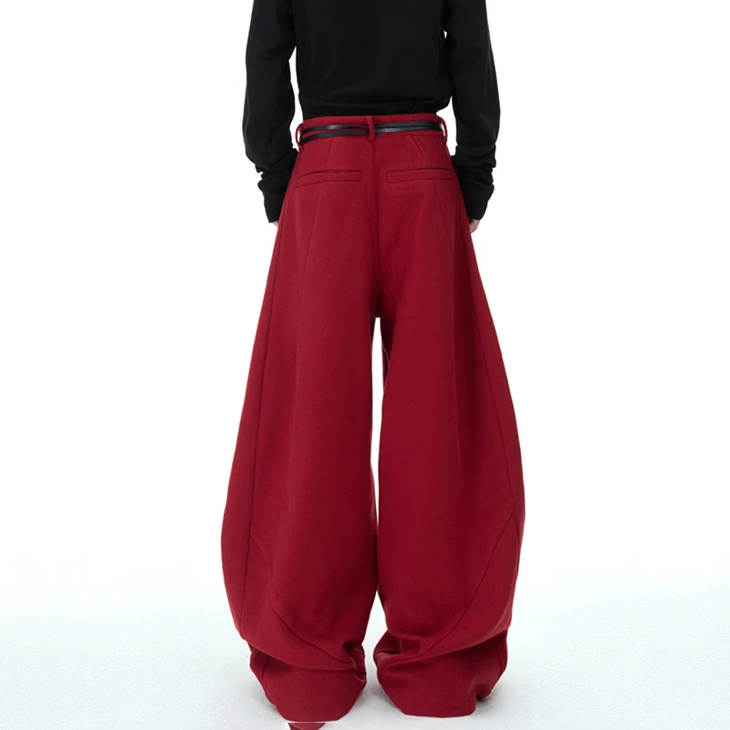 LUZHEN Niche Three-dimensional Silhouette Suit Pants Loose Simple Casual Versatile 2024 New Wide Leg Pants American Male LZ8189