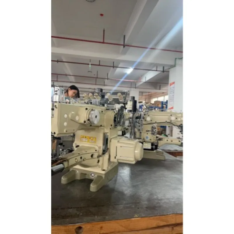 1500 High Speed Straight Interlock Sewing Machine 3 Needles 5 Threads Straight Interlock Sewing Machine, Industrial Sewing