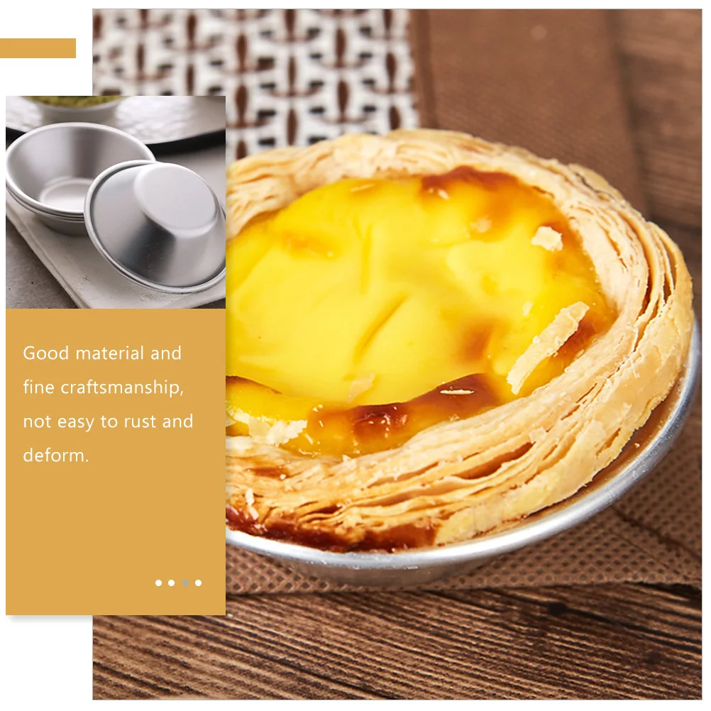 

25pcs Stainless Steel Baking Mold 8Cm Tart Pan For Egg Tarts Pies Cheesecakes Cupcakes Pudding Jelly Dessert Multi-Function