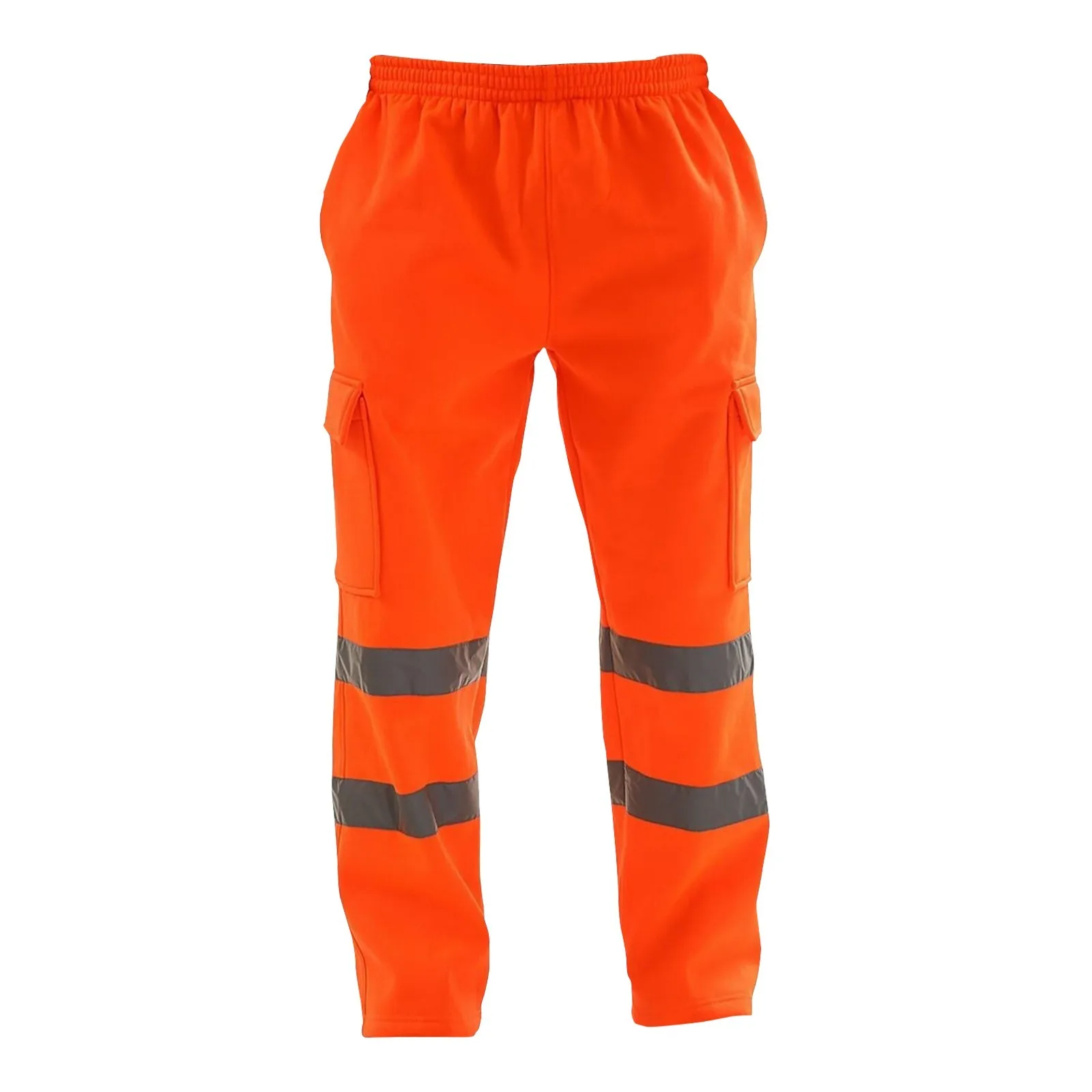 Mens Work Uniform Bottoms Safety Sweat Pants Striped Reflective Pants Loose Mens Jogging Trousers Joggers Patchwork Workwear