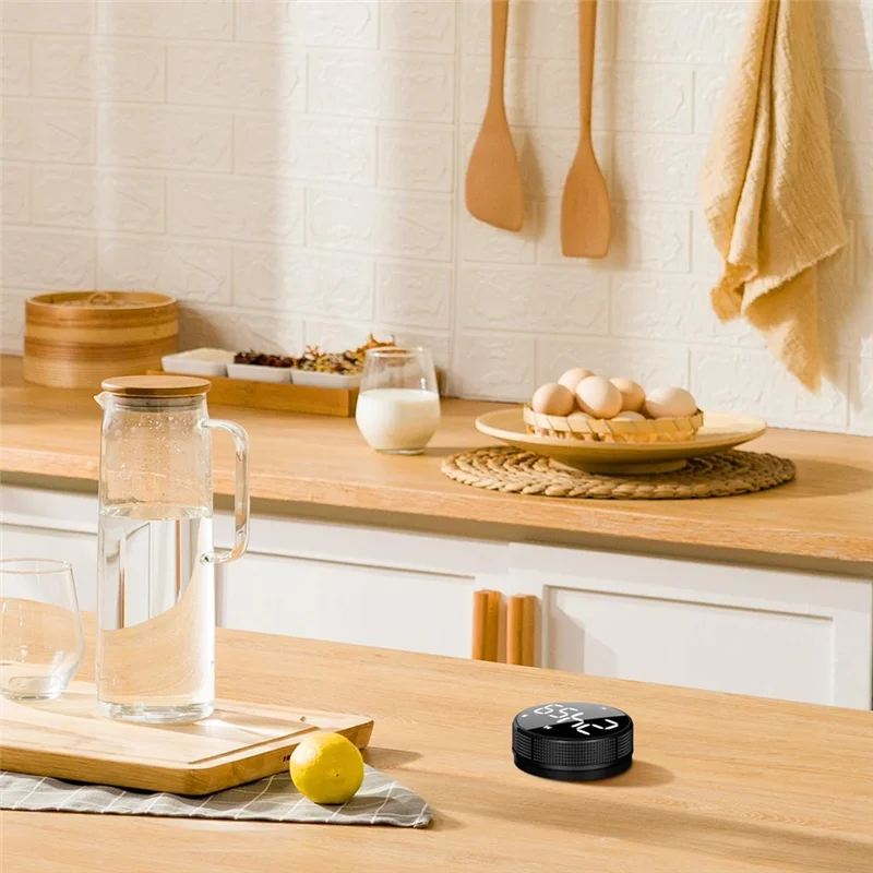 A03F-مؤقت المطبخ مع شاشة رقمية LED سطوع قابل للتعديل، Efficacy Efficana للمنزل والفصول الدراسية ومكتب الصالة الرياضية #6