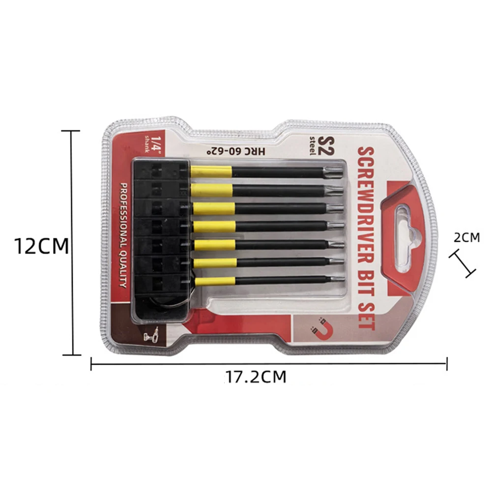 The Essential 7 Piece For durable Driver Bit Collection Featuring Strong Magnets Perfect Fit For Most Drills Available