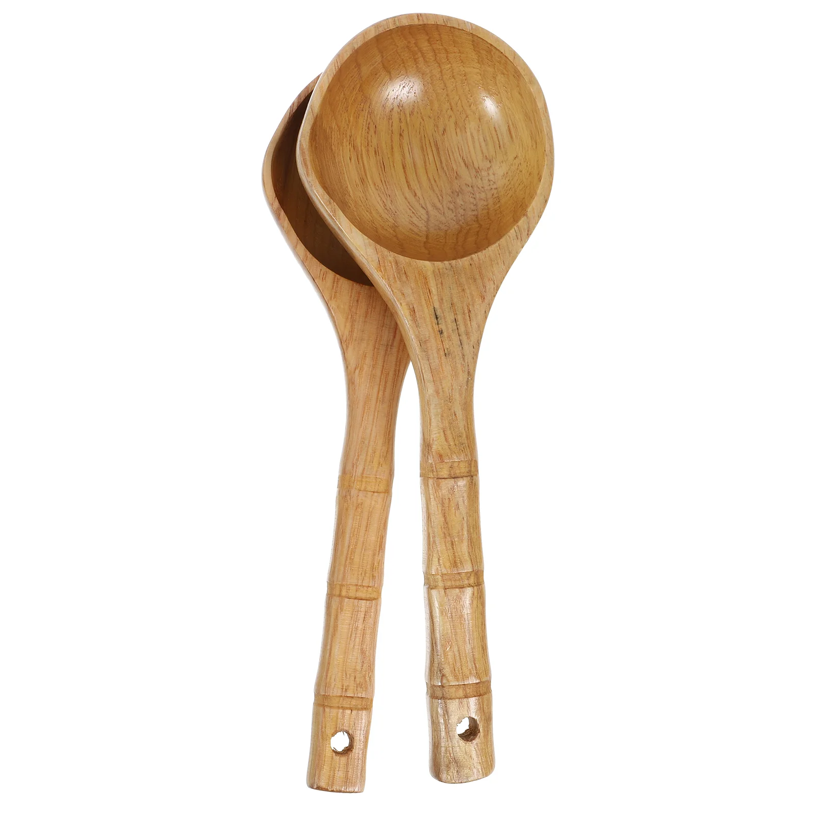 

2 Pcs Sauna Bath Spoon Kitchen Accessory Water Multi-function Ladle Convenient Household Scoop Wooden Collapsible Bottles