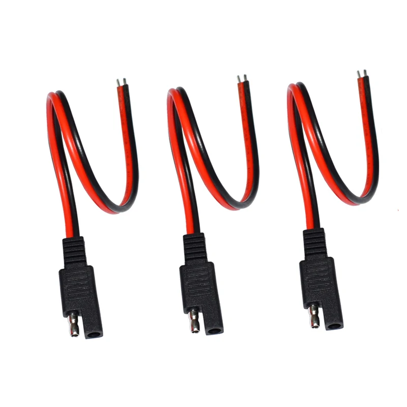 DIY SAE Single Head Cable SAE Single Ended Extension Cable 18AWG 14AWG 12AWG 10AWG 15CM 30CM for Automobile Solar Panel