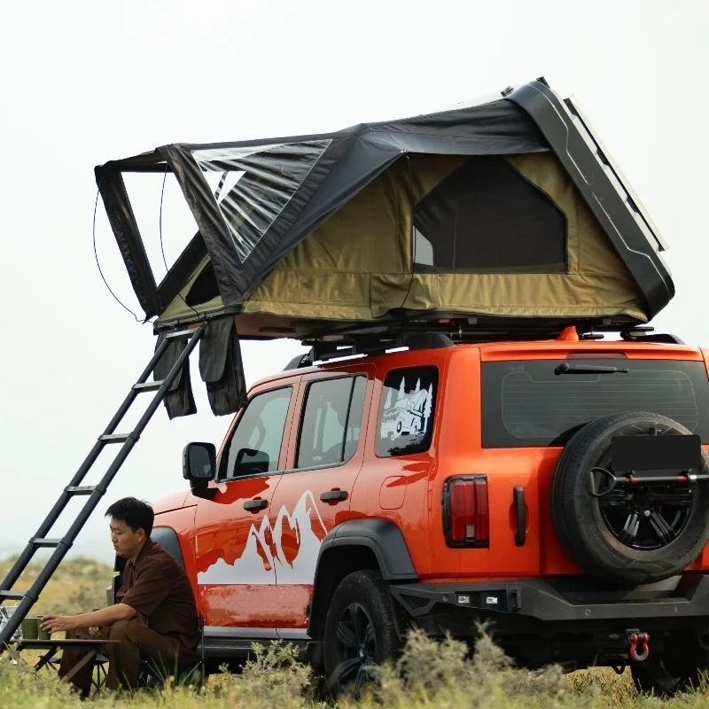Car Roof Tent Large Size Side Opening Hardshell Quick Setup Waterproof ABS Shell Roof Top Tent for 4x4 Off Road Outdoor Camping