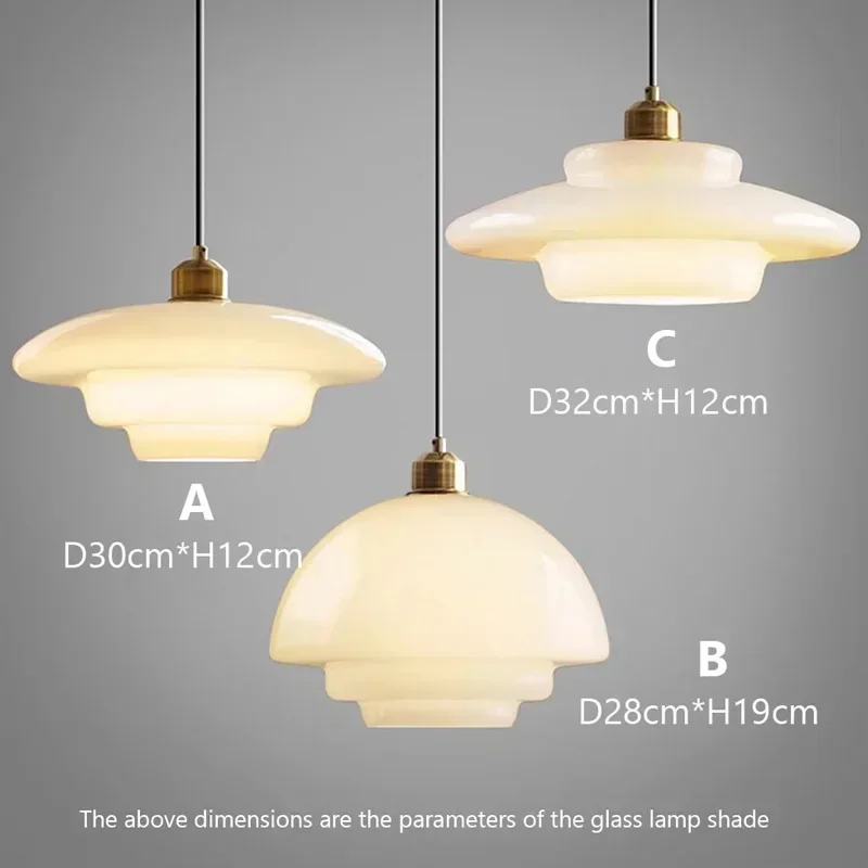 Imagem -05 - Modern Glassled Hanging Lamp For Home Decoration Pendant Lights Cream Indoor Lighting Fixture Dining Living Room Bedroom Nordic