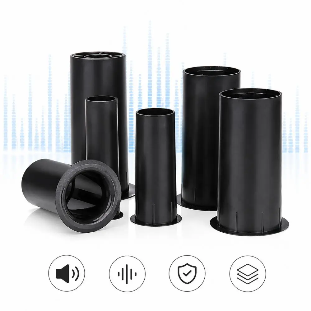 Speaker Vent Accessories Plastic Bass Reflex Tube Black DIY Speaker Pilot Hole Outlet Bass Tube