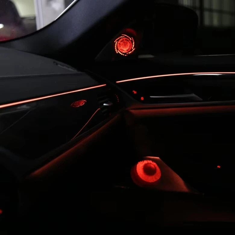 Car Decor Front Door Stereo Speaker Door Midrange Speaker Cover Ambient Light for New 5 Series G30