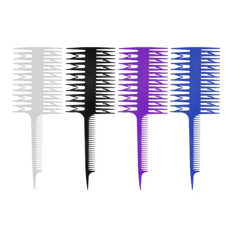 Professional Hair Comb Hair Dyeing Highlight HairBrush Fish Wide Tooth Zone Comb Barber Hairdressing Comb  Hair Styling Tool