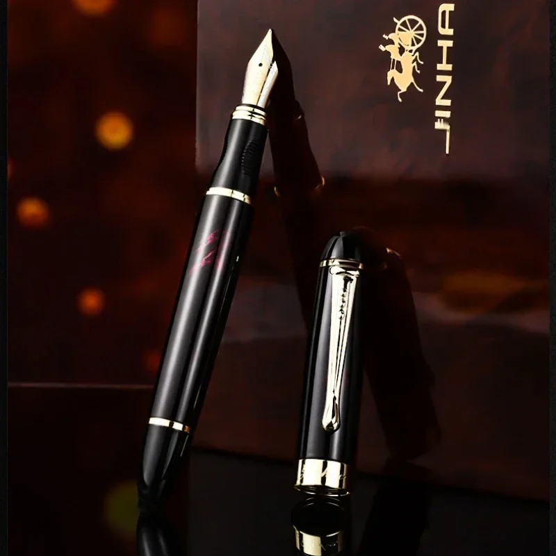 Jinhao X450 pena tinta 1.0mm miring/M jenis halus Iraurita Nib mewah elegan pena menulis perlengkapan alat tulis kantor sekolah