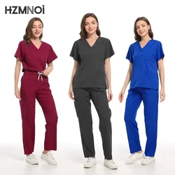 Multicolor Clinical Workwear Pharmacy Dentistry Work Clothes Doctor Nurse Uniforms Hospital Surgery Top Pants Medical Scrubs Set