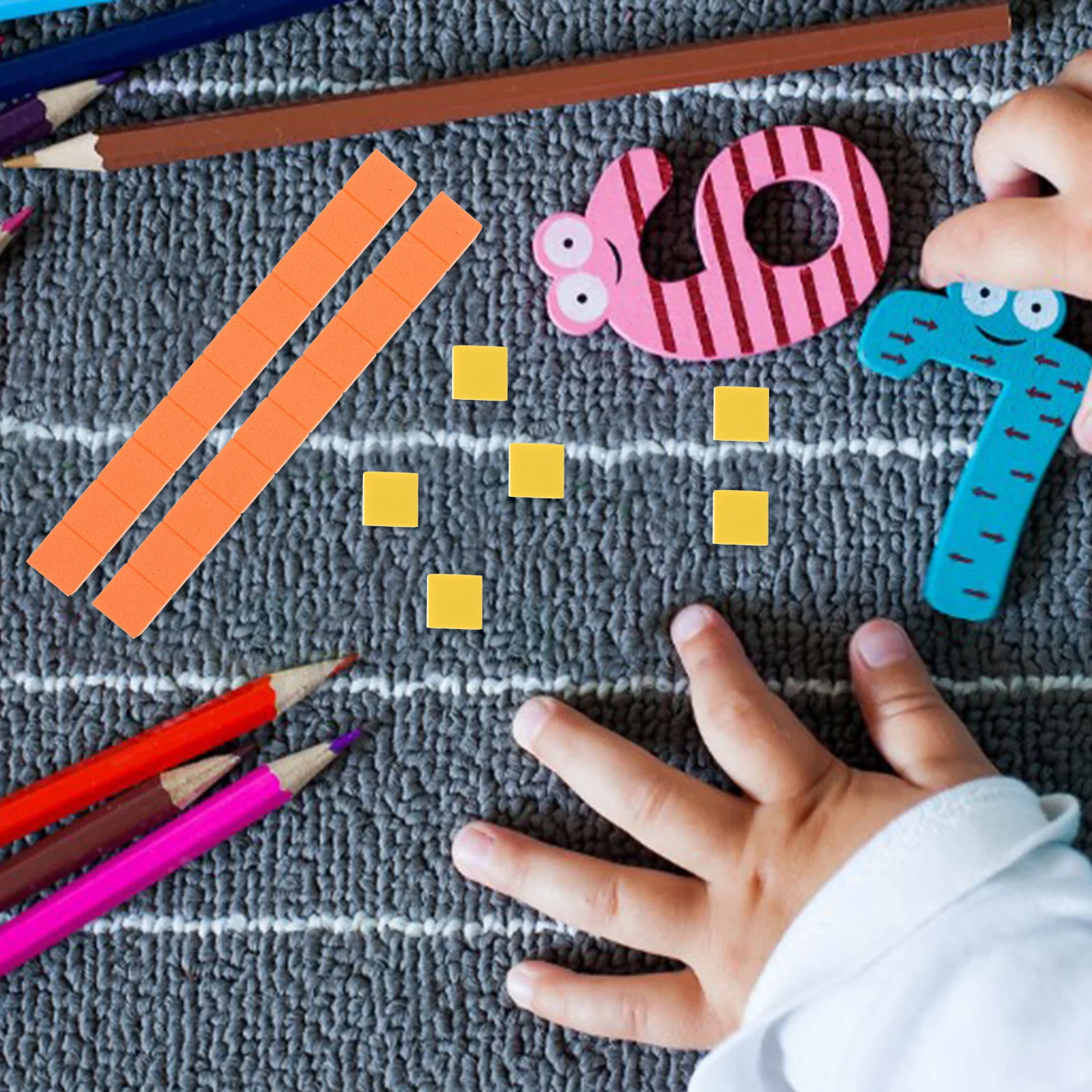 Caja de demostración juguete para niños aprendizaje de matemáticas magnético cubo de conteo Eva Stack juguetes prácticos