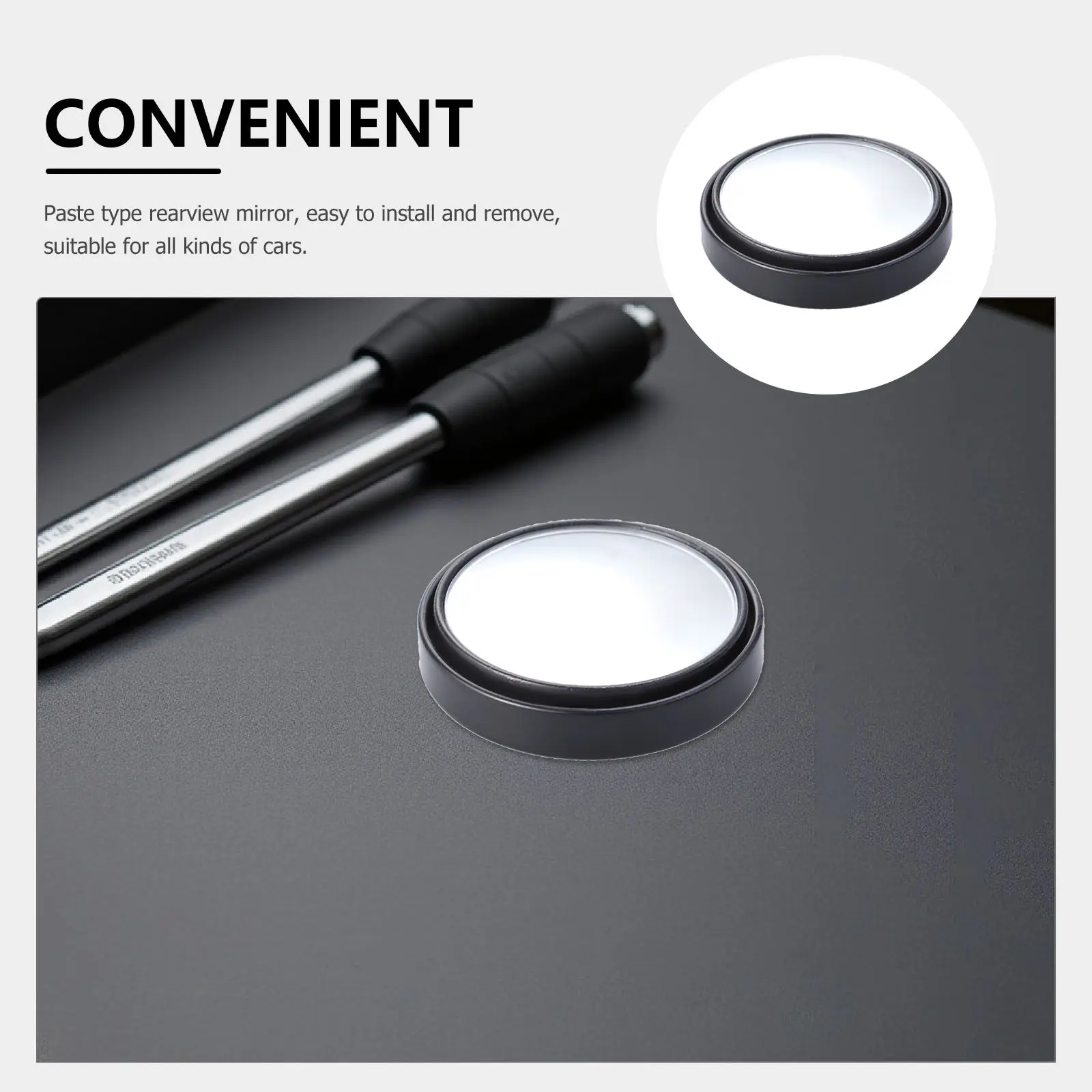 10Pairs Universal Car Side Mirror Add on Blind Spot Round Mini Convex Rearview Auxiliary Mirror Stick on Wide Angle Safety