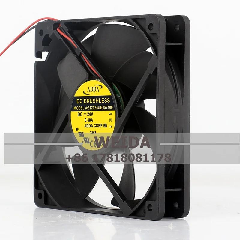 

Вентилятор шасси ADDA DC 24 В 0,30 А AC EC Инвертор с двойным шарикоподшипником AG12024UB257100 Охлаждающий вентилятор 12025 120X120X25MM 12CM
