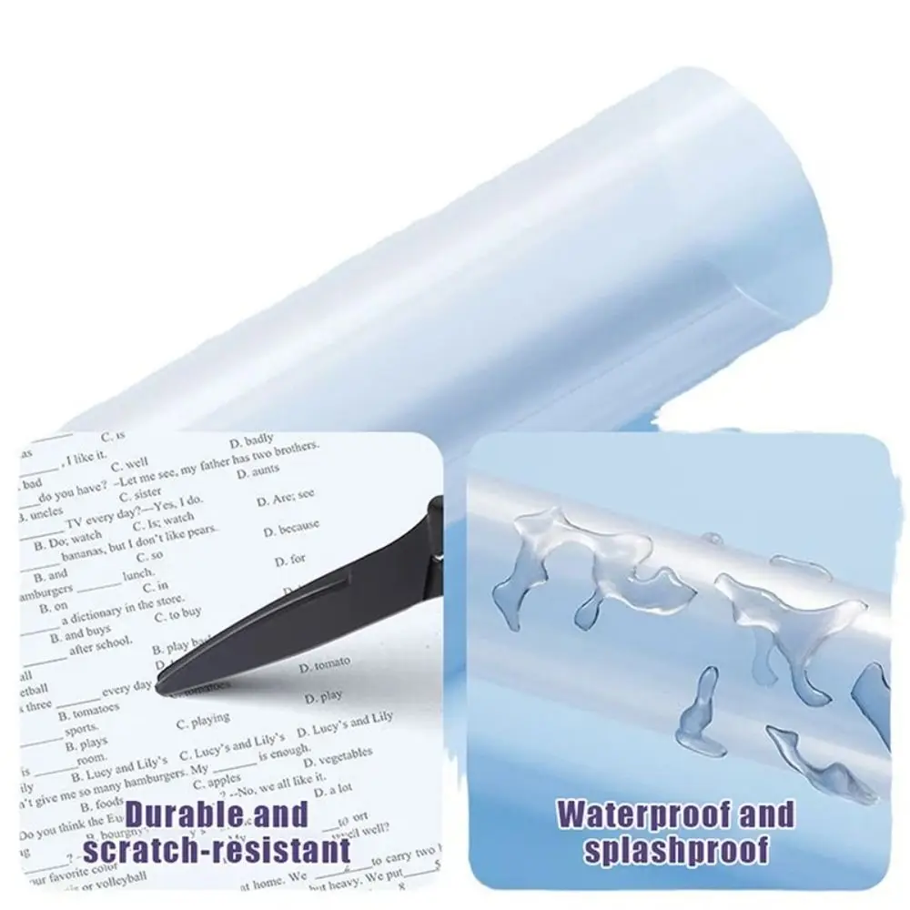 10PCS/Set Gradient Morandi Color A4 File Folder Waterproof Transparent Test Paper Storage Clip Draw Rod Office File Organizer