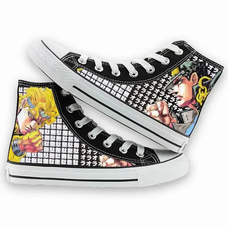 JoJo's Ives Arre Adventure Chaussures en Toile, Baskets Anime, Costume Cosplay Décontracté, Haut, Kawaii, Chaîne Y2K, Accessoires JO