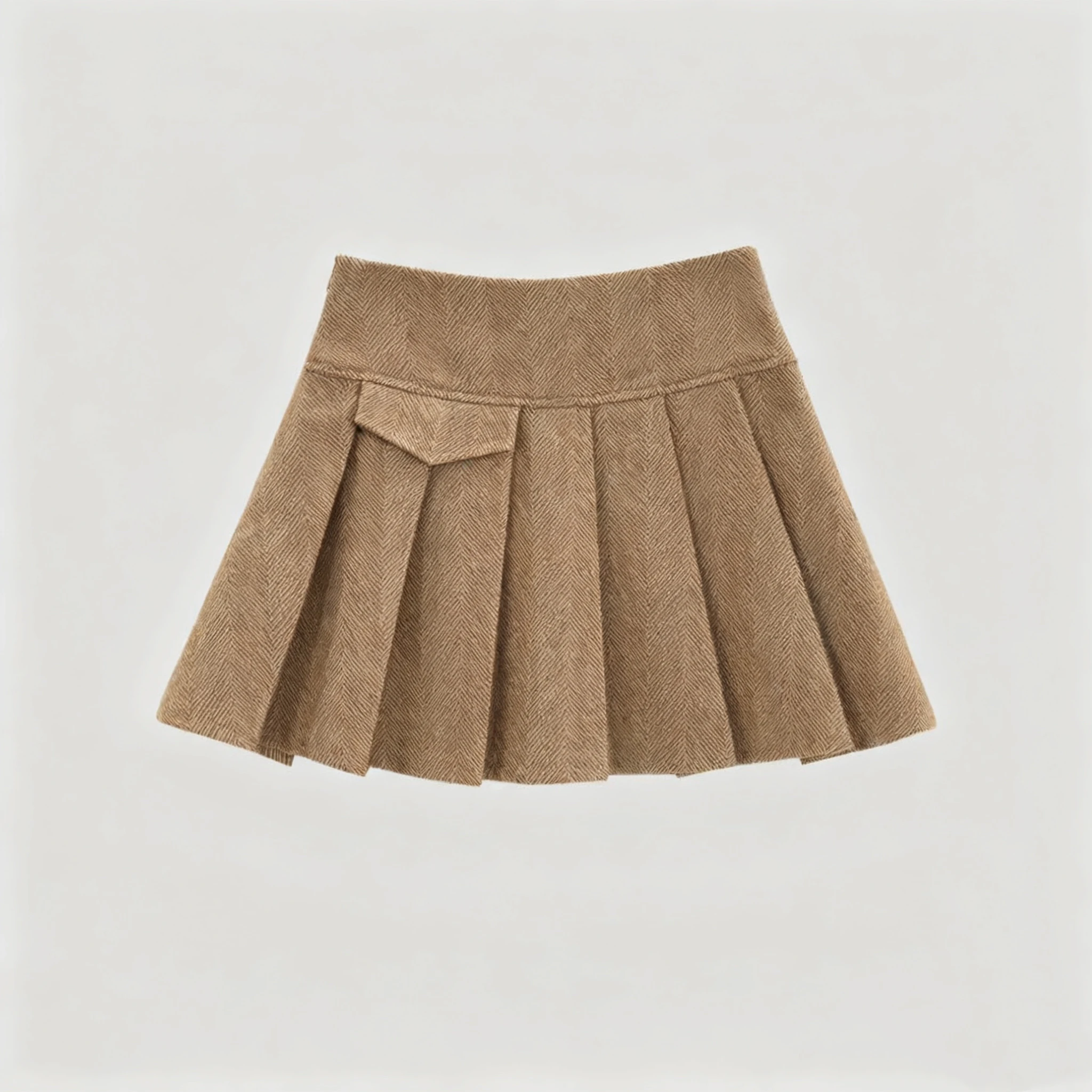 

SGE Woolen Skirt Preppy Wed Preppy Sle High Waist Pleated ort Skirt for Women Autumn Daily Wear