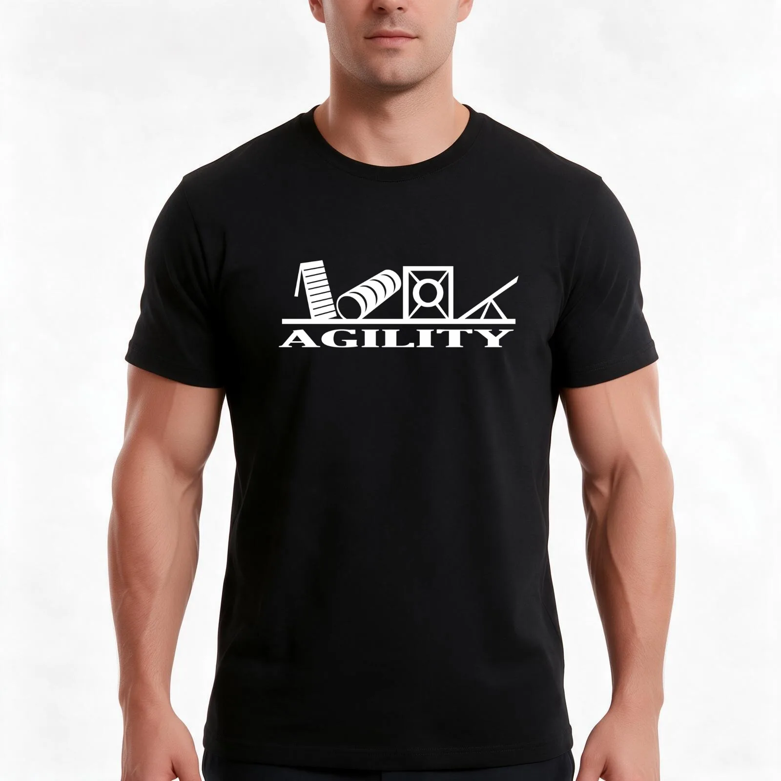 Dog Agility Equipment| NickerStickers? on Redbubble T-Shirt, Summer Casual Cotton Tee, Oversized Streetwear Tops, 100% Cotton