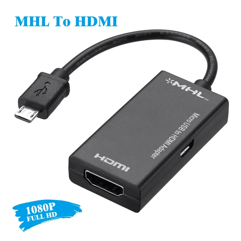 Plug&Play Universal Micro USB to HDMI HD TV AV TV Converter Cable 1080P Mobile/Laptop MHL To HD TV Adapter Connecter