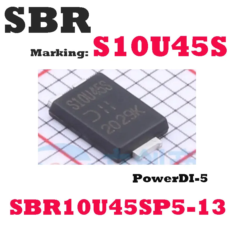 10-pieces-sbr10u45sp5-13-marquage-su1045s-transistor-redresseur-a-superbarriere-powerdi-5-sbr-marque-d'origine-neuf-authentique