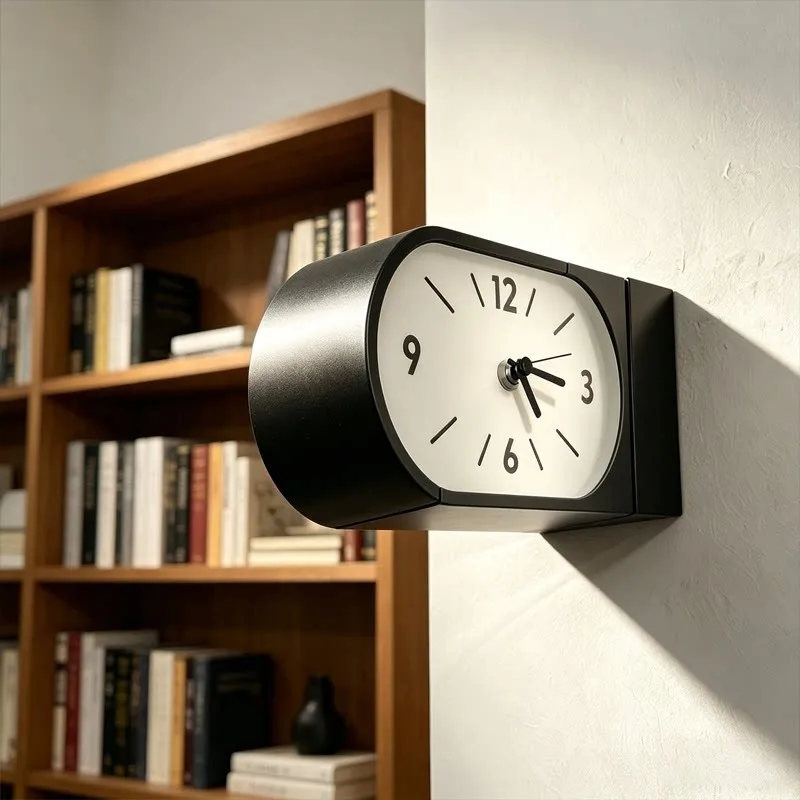 Double-sided Wall Clock Living Room Minimalist Corner Wall Clock Interior Decoration Noiseless Elegant Clocks Home Ornament