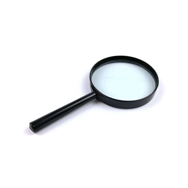 1PC Dia 90mm Magnifying Glass Optical Lens Prism With Plastic Handle