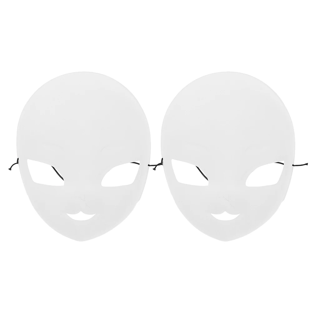 2 個ブランクキツネマスクコスプレパーティー手動装飾プラスチックペイント塗装可能な DIY