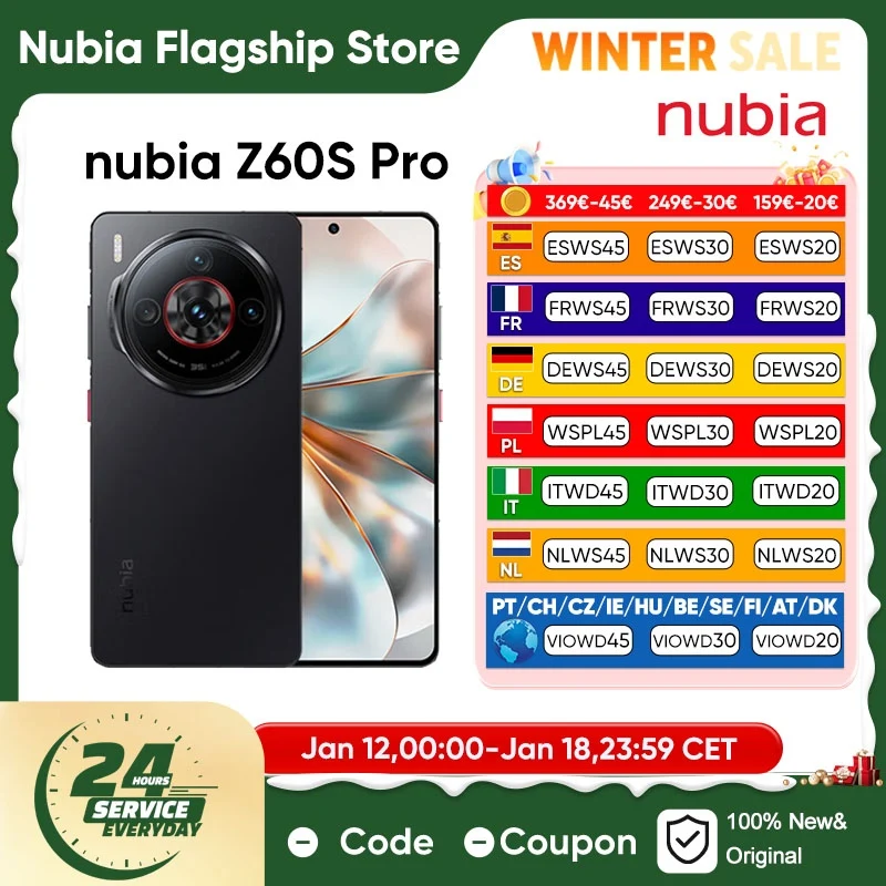 Zte Nubia Z60S Pro 5g Smartphone Snapdragon 8 Gen 2 6.78 ''120Hz écran Oled 80W charge rapide 50Mp caméra Android 14 Google Play Version mondiale Zte Nubia Z60S Pro 5g Smartphone Snapdragon 8 Gen 2 6.78 ''120Hz écran Oled 80W charge rapide 50Mp caméra Android 14 Google Play Version mondiale