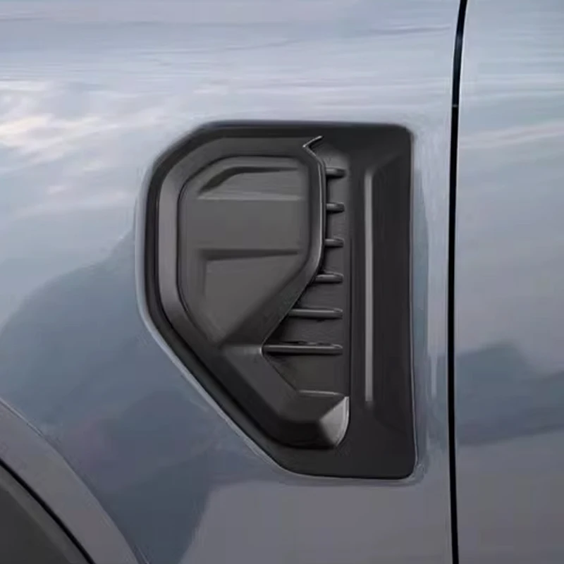 

Для FORD RANGER 2023 2024, карбоновая боковая крышка автомобиля из АБС-пластика, накладка на переднее боковое вентиляционное отверстие, защита крыла, решетка, накладки, Стайлинг автомобиля