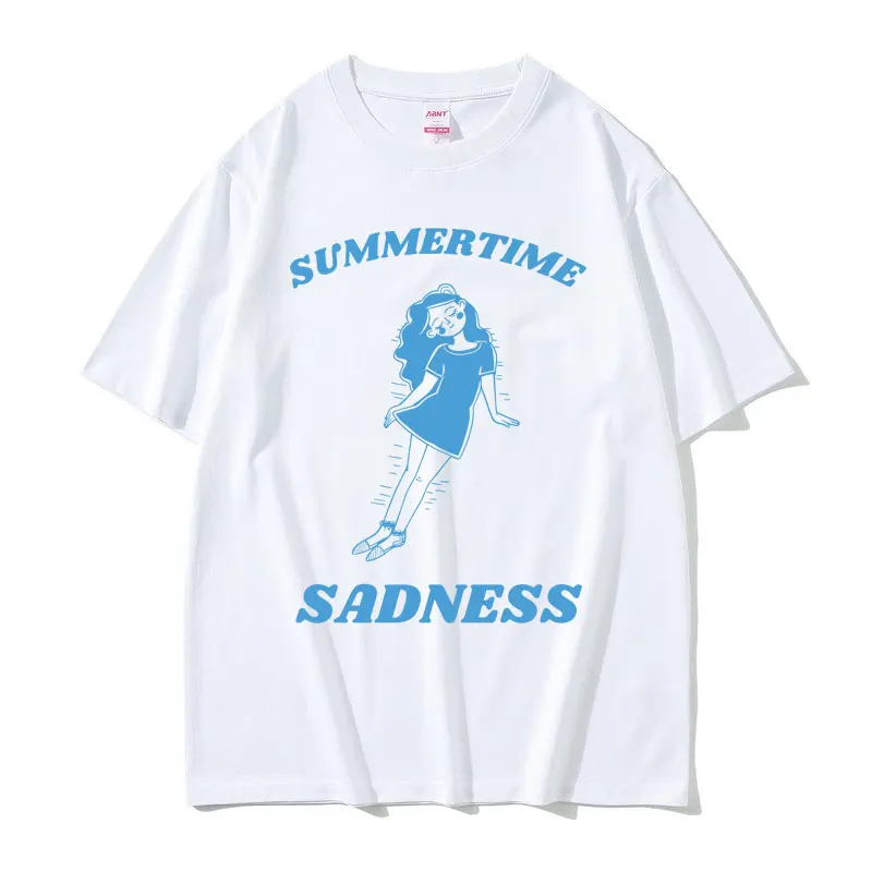 

Lana Del Rey Summertime Sadness Meme Graphic Tshirt Men's Cotton Oversized T Shirts Men Women Hip Hop Rap Funny Casual T-shirt