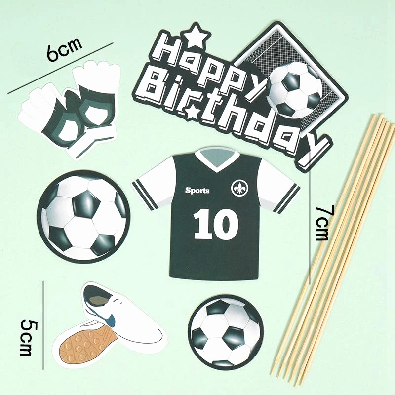 Voetbal Taarttopper Verjaardagsfeestje Decor Voetbal Wereldbeker Thema Sportfeest Voetbal Jongen Babyshower Kinderen Taartbenodigdheden