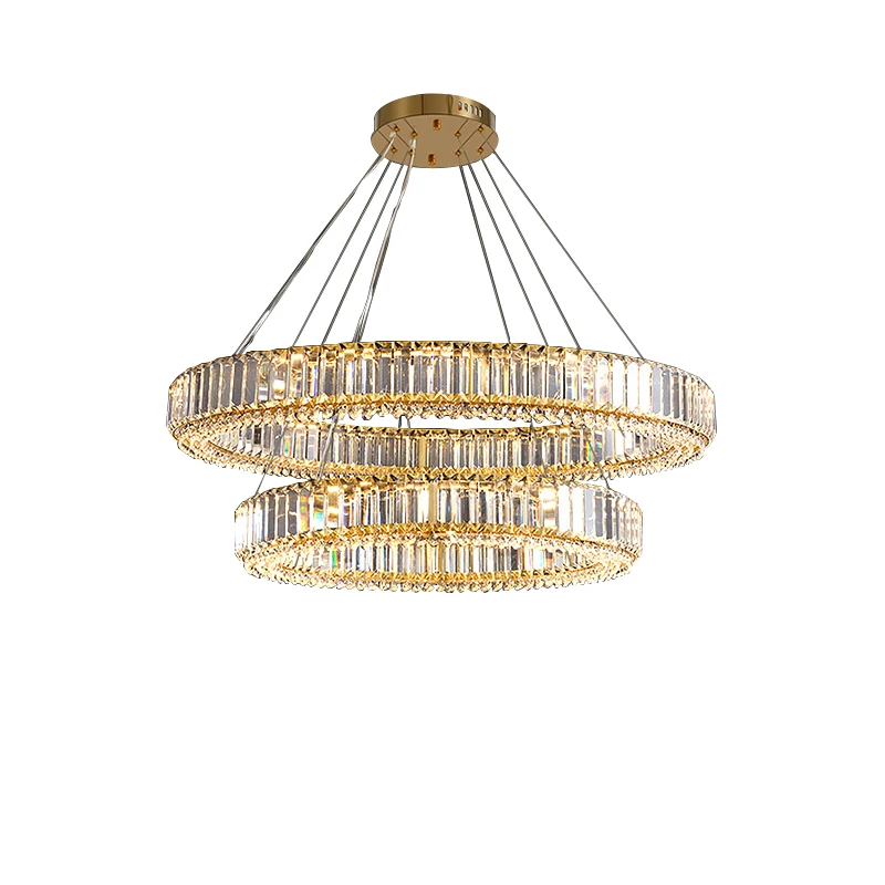 

2024 Luxury Classy Crystal Round Pendant Lamps Led Lighting over Living Room Hanging Lamps