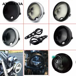 Motorcycle LED Headlight Housing 7 Inch Retro Modified Headlight Base LED Headlight Shell Base Shell Lighthouse HeadLamp Cover