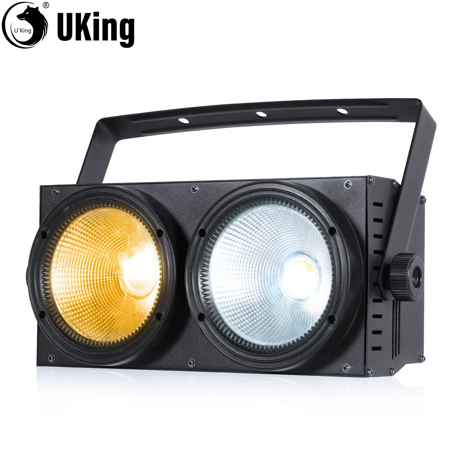 U'King 200W Double Color COB Par Lights Two Eyes Fill Light Lighting Outdoor Stage Light For Wedding Music Show Dance Party