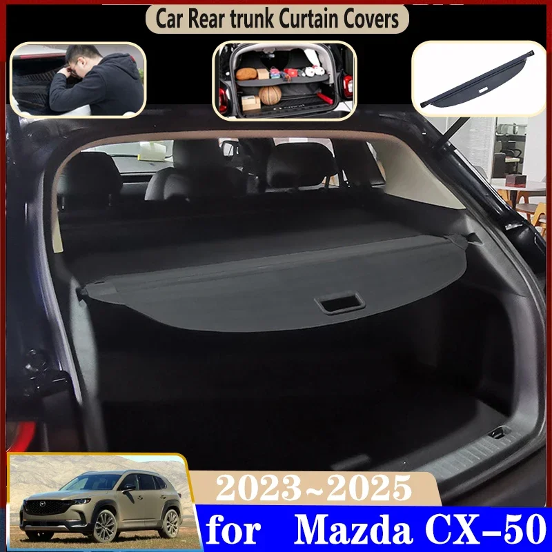 

Car Trunk Curtain For Mazda CX 50 CX-50 2023 2024 2025 Trunk Curtain Rear Racks Partition Shelter Anti-peeping Car Accessories