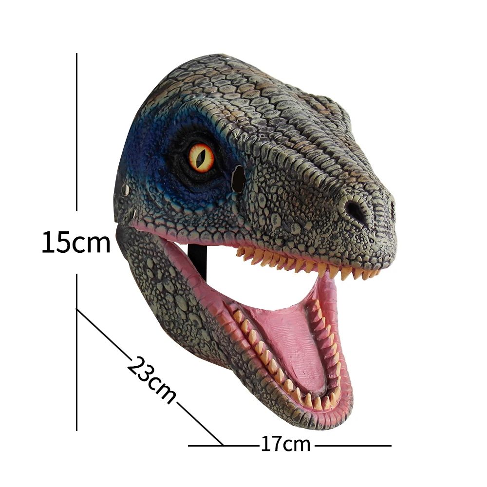 Dinosaur Mask Cosplay Raptor Velociraptor Overlords Dinosaur Latex Props Halloween Party Costumes Accessories Headgear Gift Mask