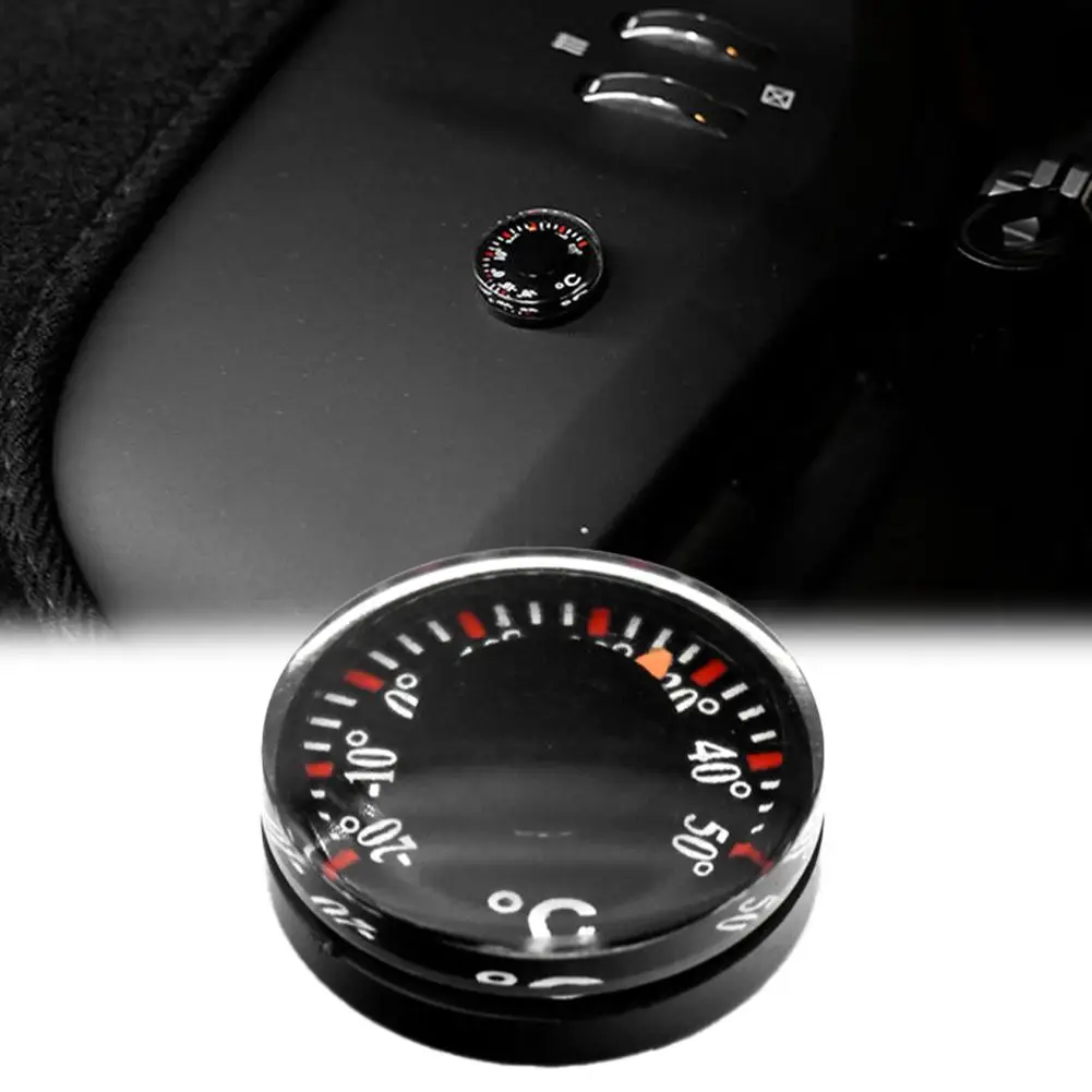 Mini Thermometer Mechanical Temperature Gauge Portable Mini Plastic Car Thermometer Dial Style Temperature Meter For Dashboard