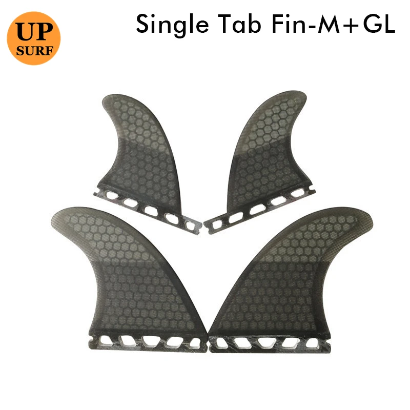 Upsurf Future G5+GL Quad Fin Set Surfboard Fiberglass Honeycomb M+GL 4 pcs/set Single Tabs Fin Sup Accessories