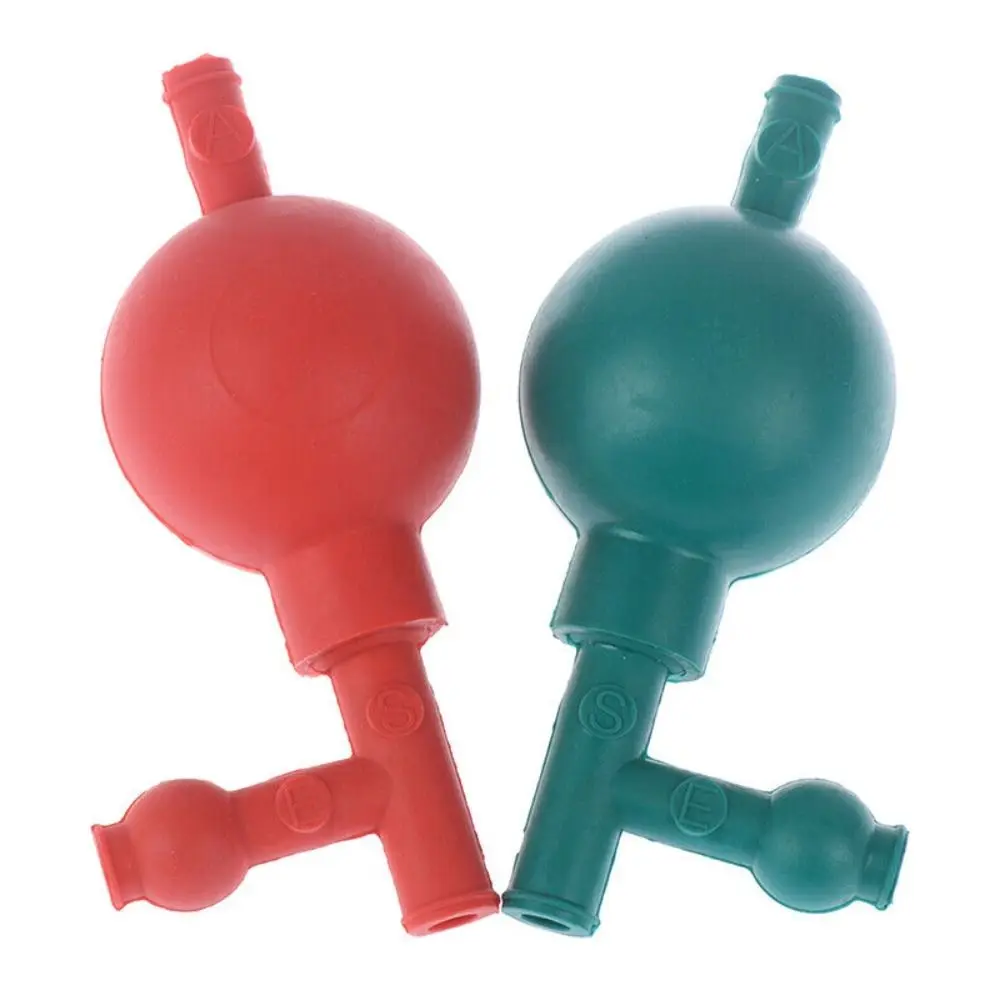 Rubber Three-way Quantitative Suction Ball with 3 Val Corrosion Resistant Lab Rubber Suction Bulb Large Suction Force