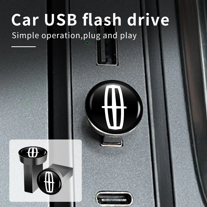 Car USB Flash Drive Mini Portable Storage Memory Drive Pendrive For Lincoln Navigator MKZ MKX MKC MKT Continental Nautilus Flyer