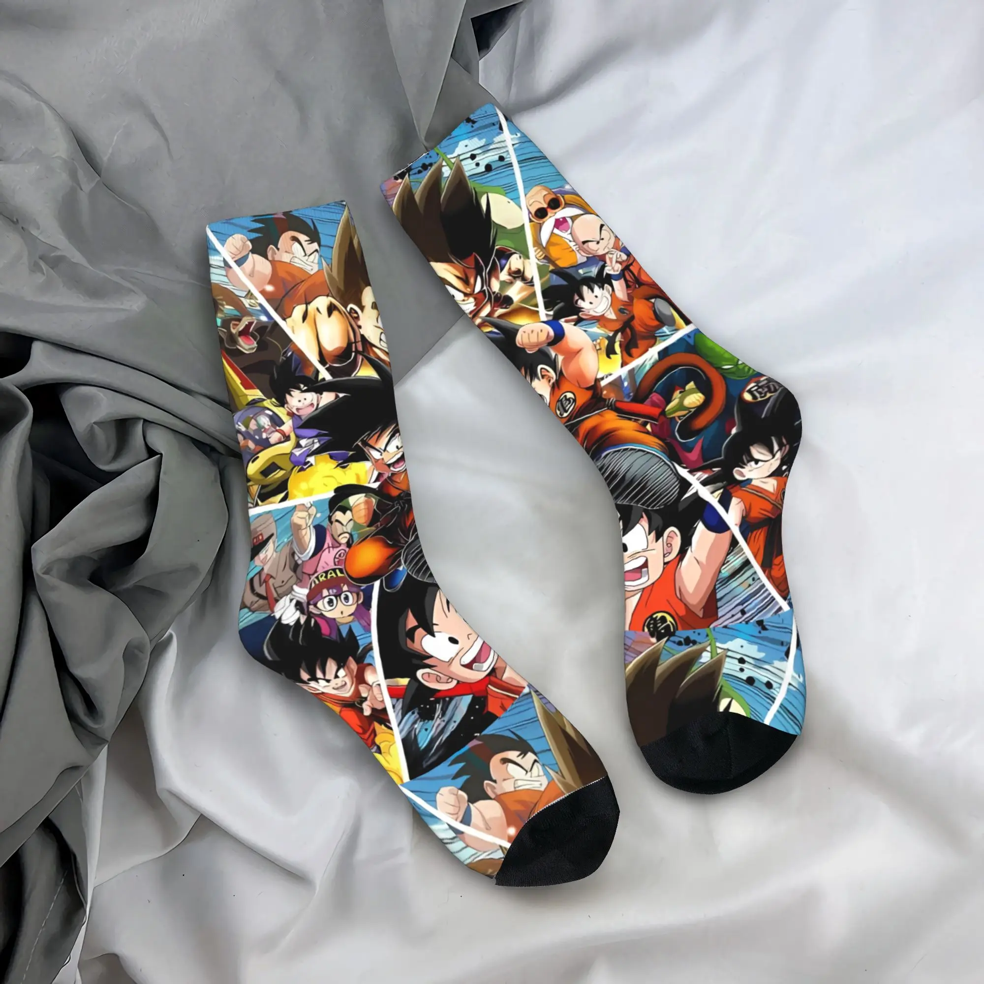 

Goku With Child Dragon Ball Socks Kawaii Stockings Winter Anti Slip Men Socks Warm Soft Design Cycling Socks
