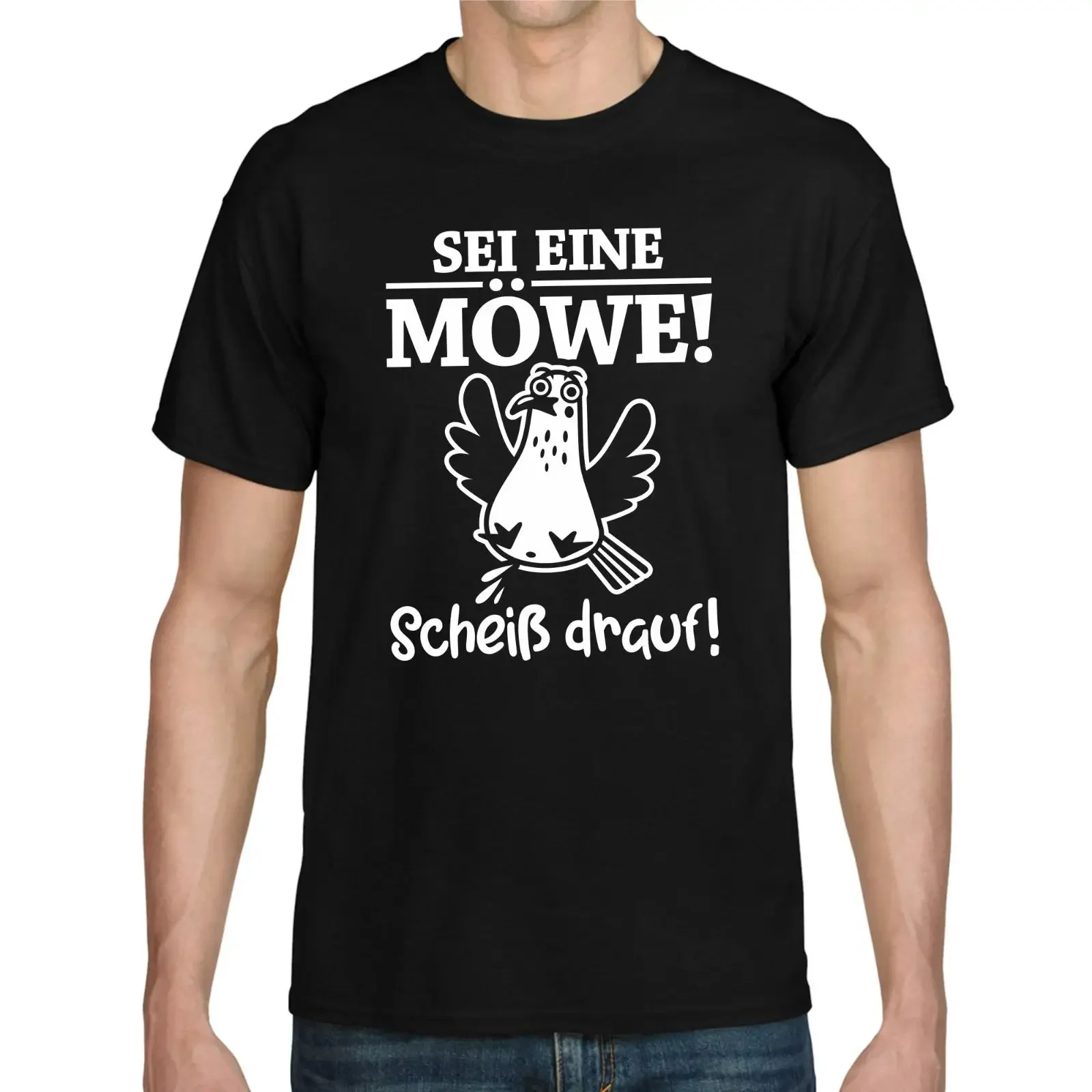 Be A Seagull Screw It Party Quotes Comedy Fun Funny T Shirt vintage Washed homme Slightly Stylish graphic Unisex Comfortable
