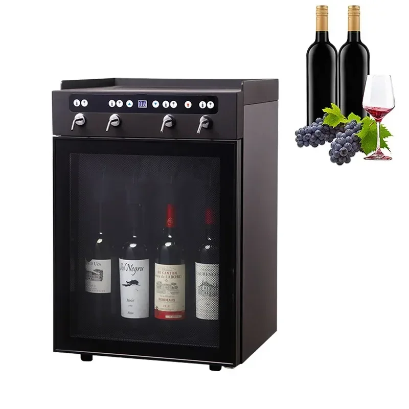4 bottles touch screen argon storage freestanding compressor multi-automatic wine cooler refrigerator wine dispenser