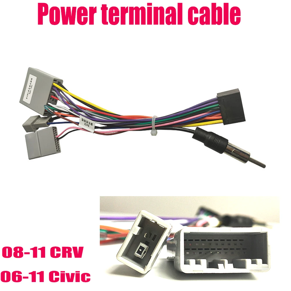 

Power Terminal Cable For Honda Civic 2008 2011 For Honda CRV 2006 2011 16P Host Connector